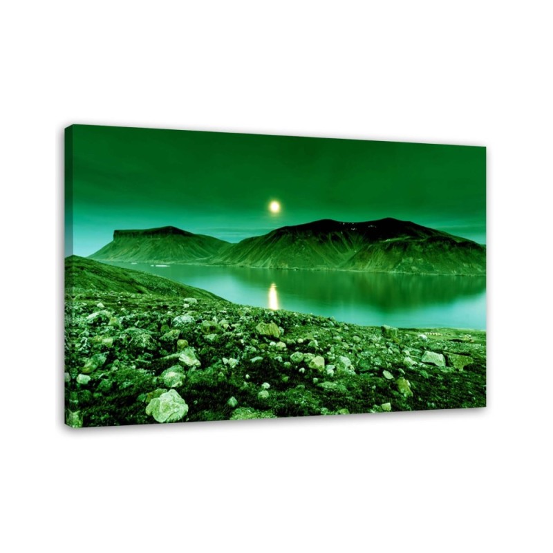 Leinwandbild - Grüne Berglandschaft | Feeby