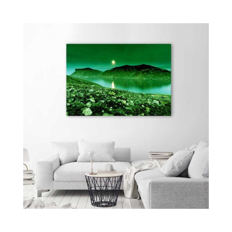 Leinwandbild - Grüne Berglandschaft | Feeby