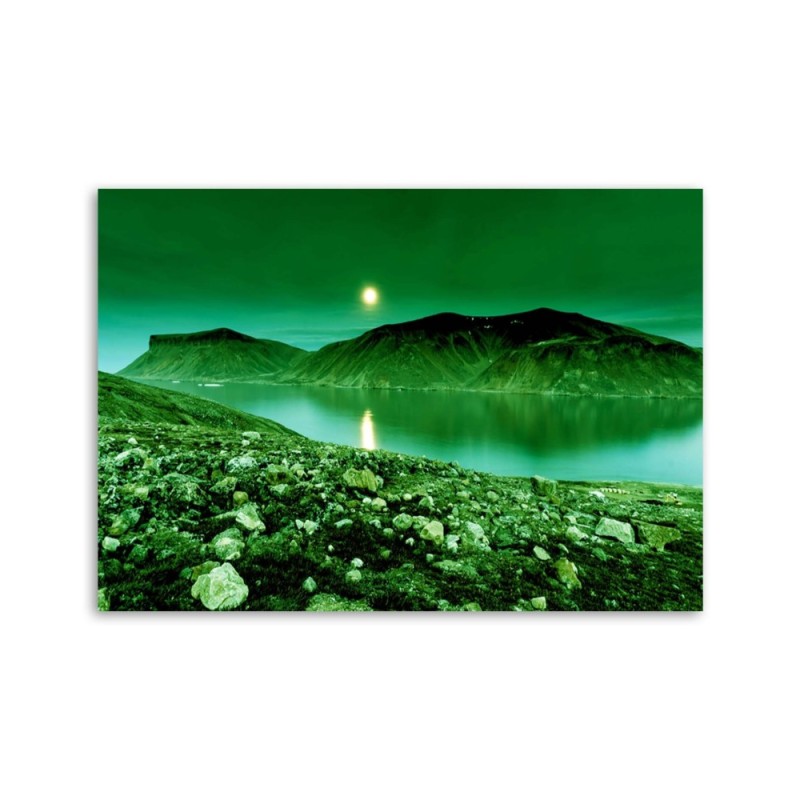 Leinwandbild - Grüne Berglandschaft | Feeby