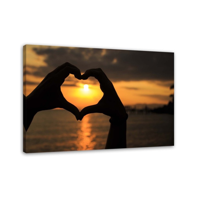 Modernes Wandbild - Palmherz-Symbol | Feeby