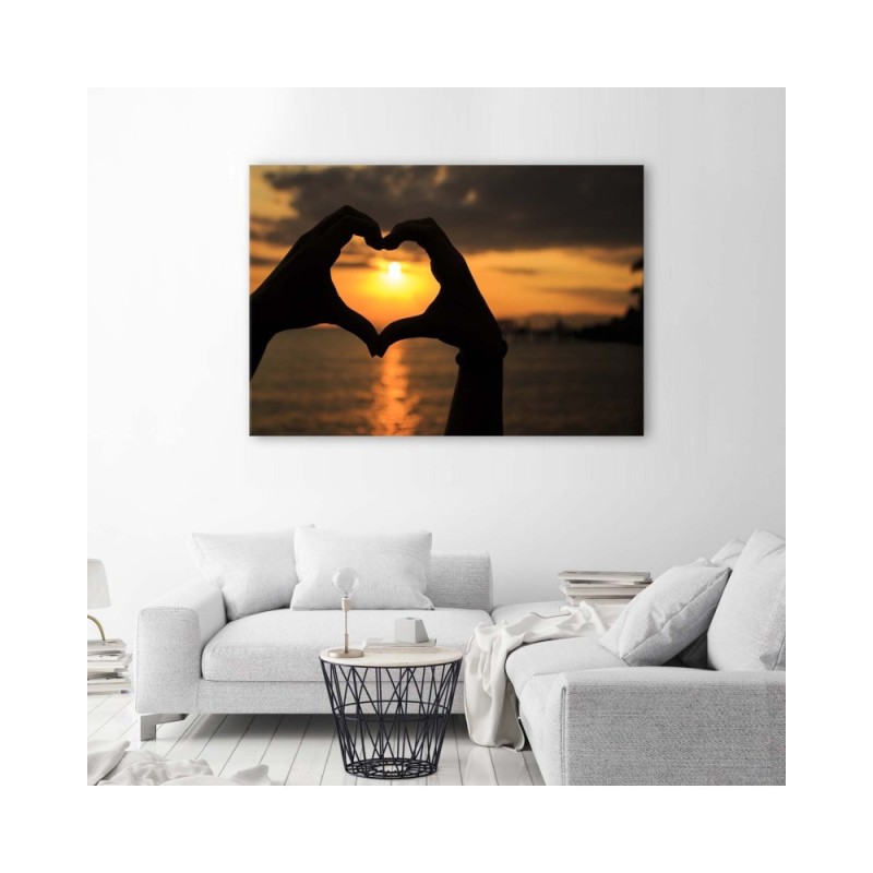 Modernes Wandbild - Palmherz-Symbol | Feeby