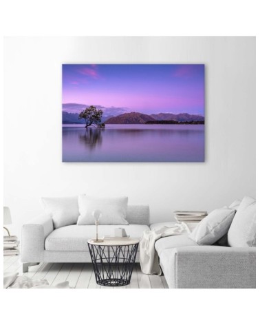 Wandbild für Wohnzimmer - Baum in der Mitte des Sees | Feeby