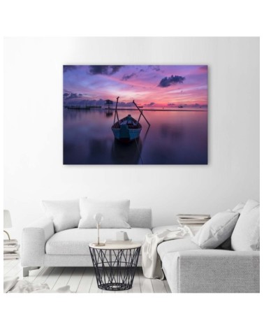 Modernes Wandbild - Boot auf dem See | Feeby