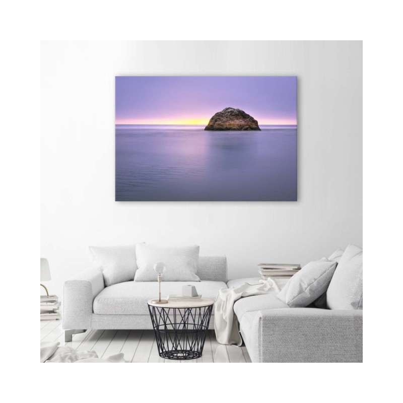 Leinwandbild - Felsen in der Mitte des Meeres | Feeby