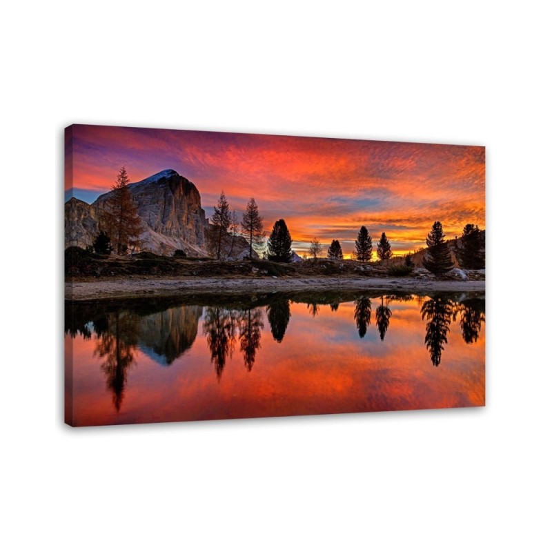 Canvas print - Sunset on a lake | FEEBY