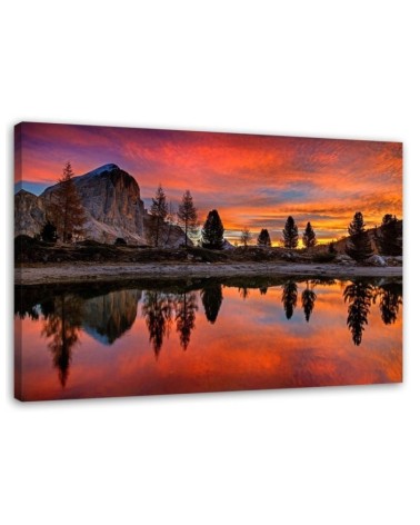 Canvas print - Sunset on a lake | FEEBY