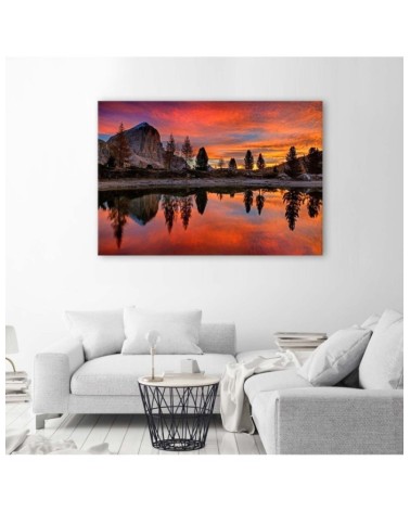 Obraz na płótnie canvas - Zachód słońca nad jeziorem | FEEBY