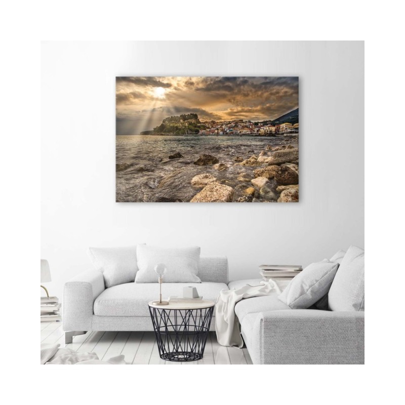 Bild auf Leinwand - Stadt am Meer | Feeby