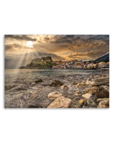 Bild auf Leinwand - Stadt am Meer | Feeby