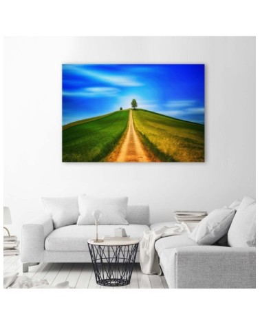 Leinwandbild - Der Weg zum Hügel | Feeby
