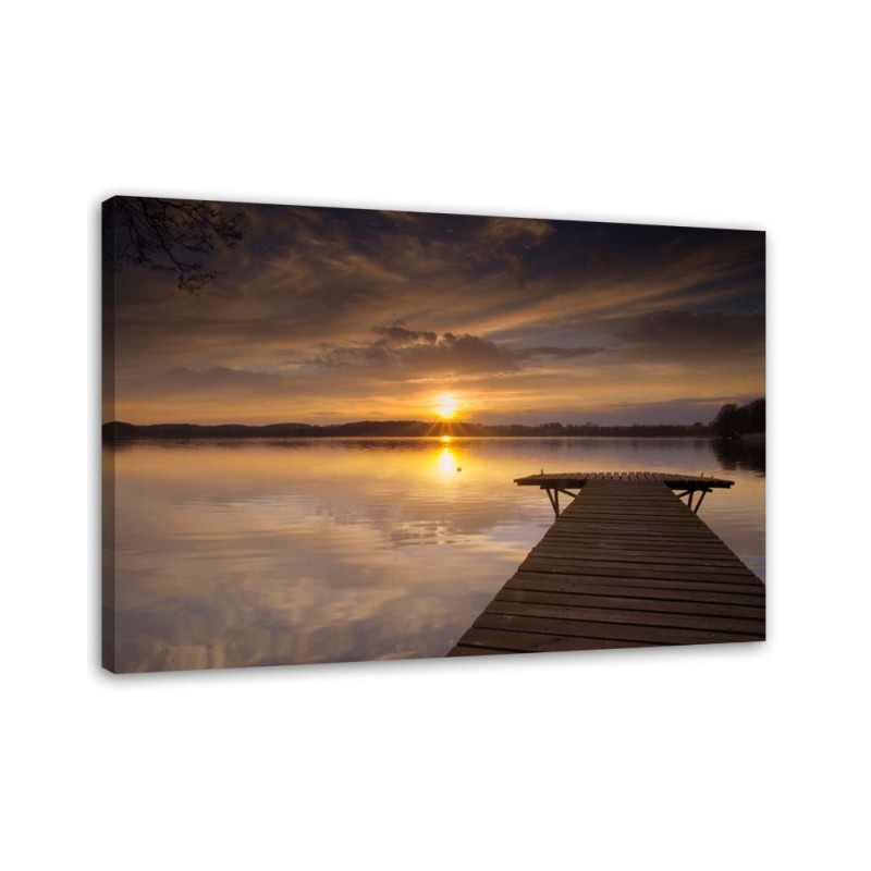 Leinwandbild - Brücke über den See | Feeby
