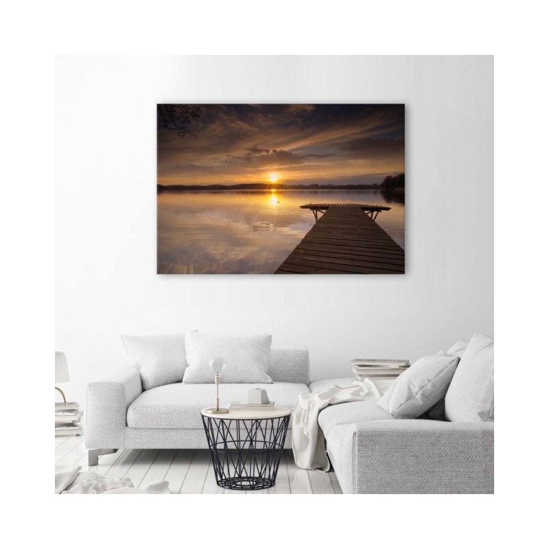 Leinwandbild - Brücke über den See | Feeby