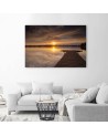 Bridge on the lake sunset - Canvas prints for the Bedroom | FEEBY