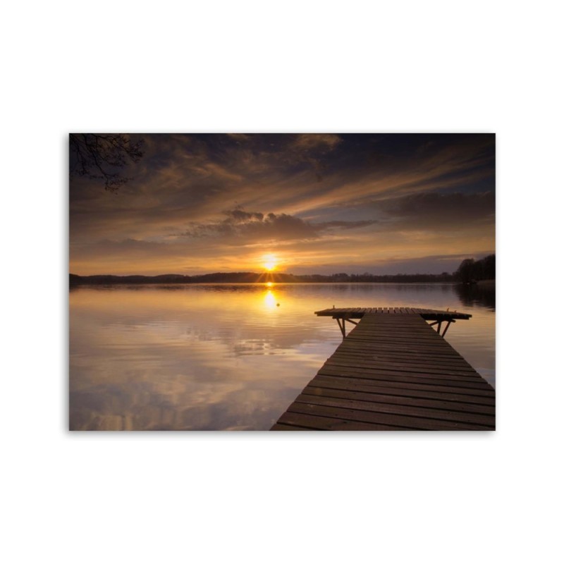 Leinwandbild - Brücke über den See | Feeby