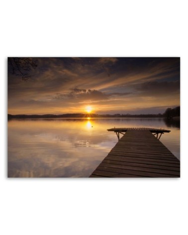 Leinwandbild - Brücke über den See | Feeby