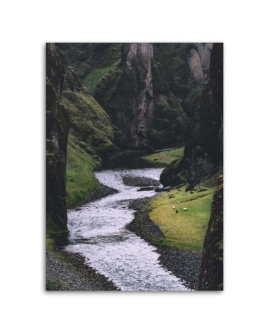 Bild auf Leinwand - Ein Bach in den Bergen | Feeby