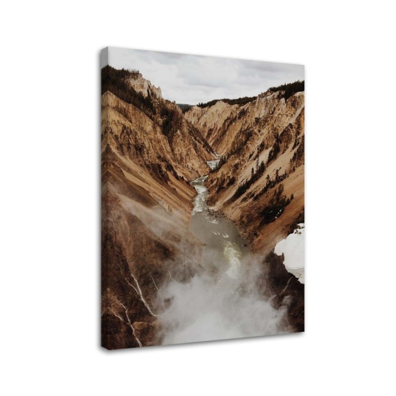 Wandbild für Wohnzimmer - Fluss in den Bergen | Feeby