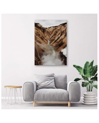 Wandbild für Wohnzimmer - Fluss in den Bergen | Feeby