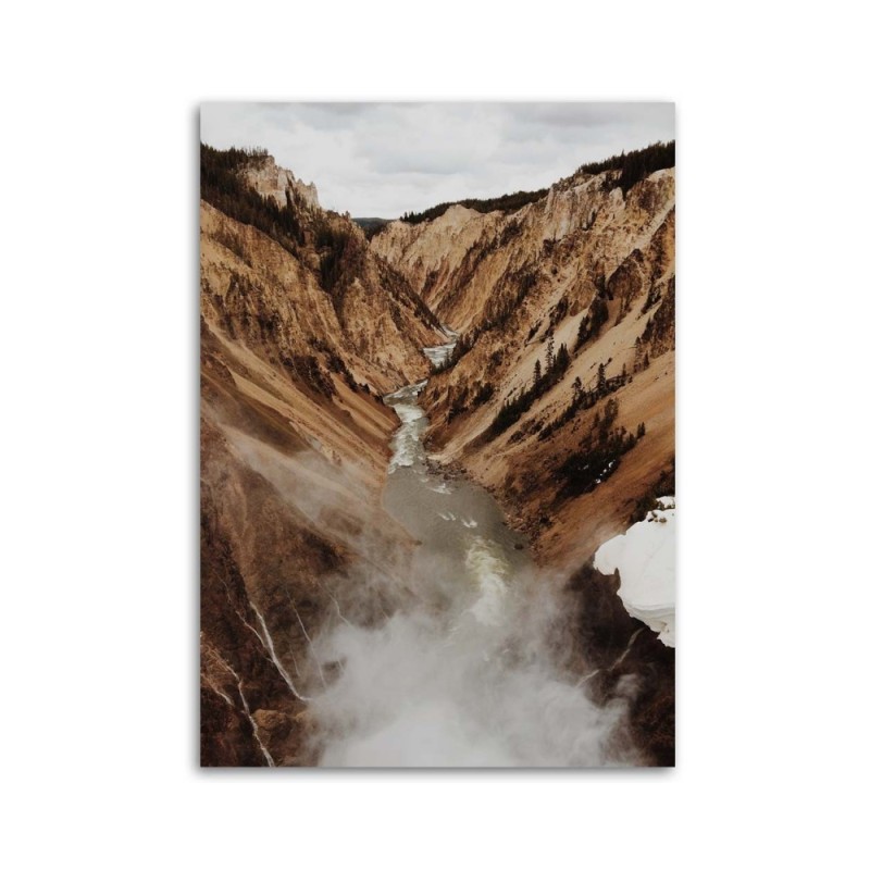 Wandbild für Wohnzimmer - Fluss in den Bergen | Feeby