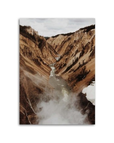 Wandbild für Wohnzimmer - Fluss in den Bergen | Feeby