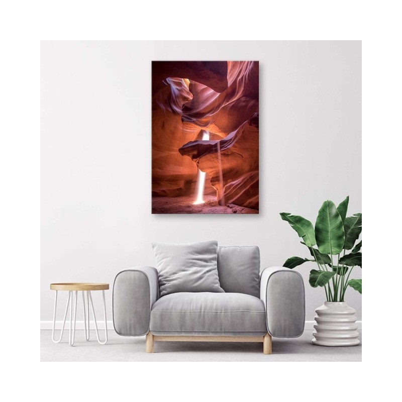 Modernes Wandbild - Licht in einer Höhle | Feeby