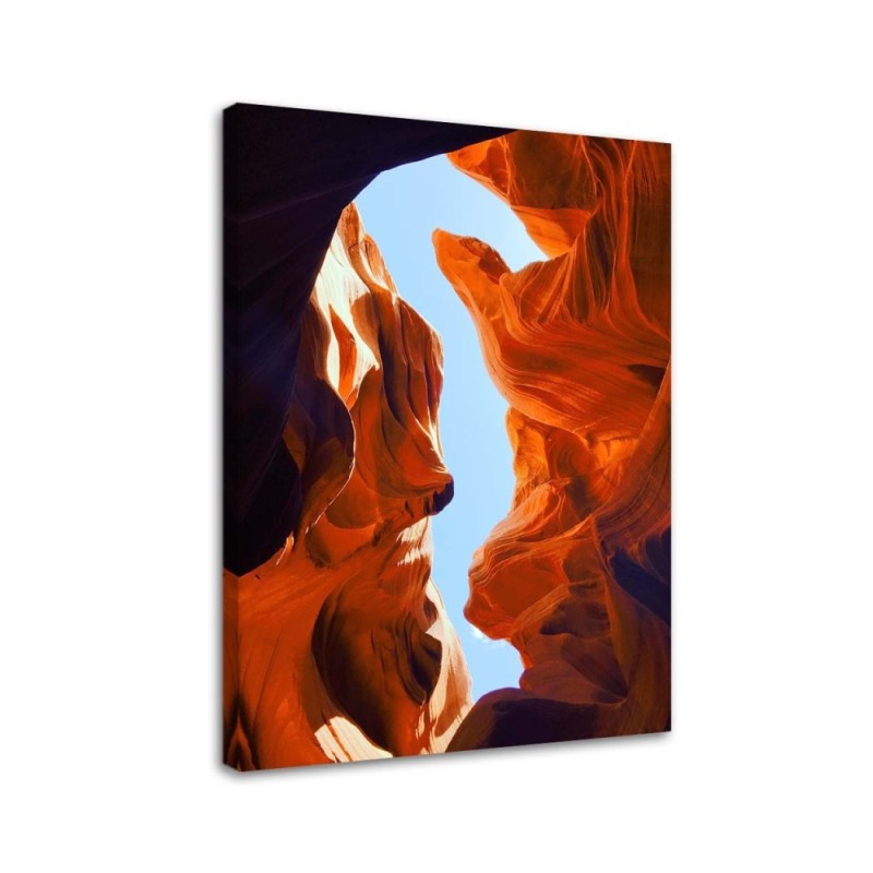 Dekoratives Leinwandbild - Landschaft mit roten Felsen | Feeby