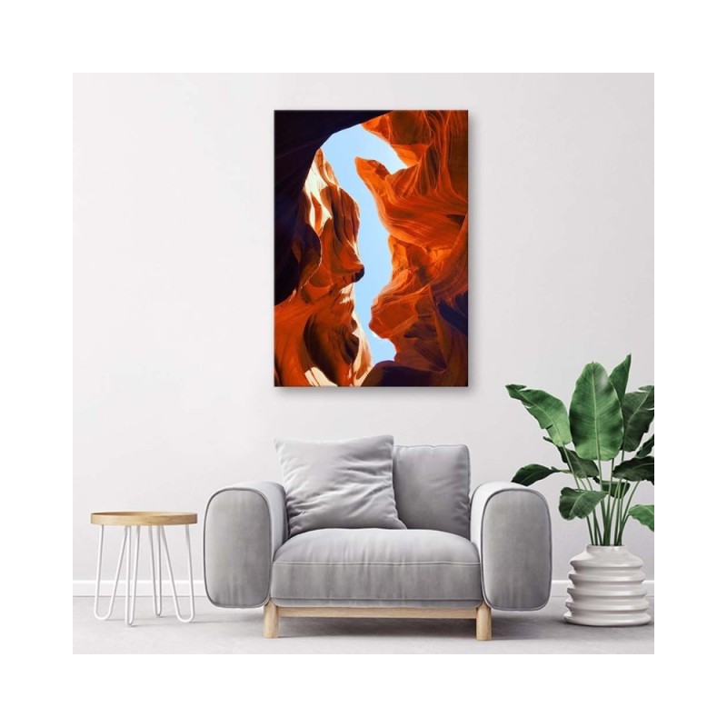 Dekoratives Leinwandbild - Landschaft mit roten Felsen | Feeby