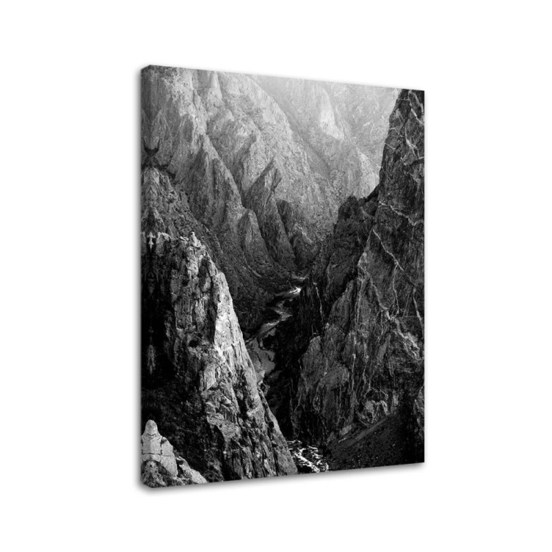 Leinwandbild - Schwarz-weiße Berglandschaft | Feeby