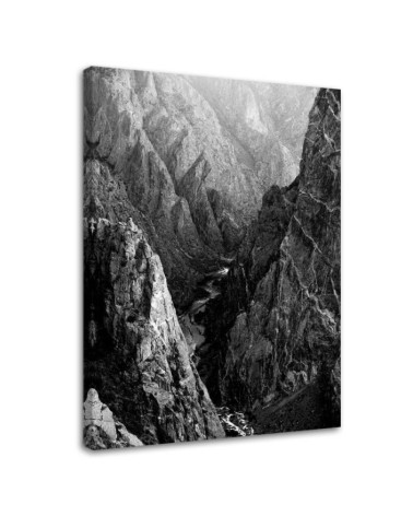 Leinwandbild - Schwarz-weiße Berglandschaft | Feeby