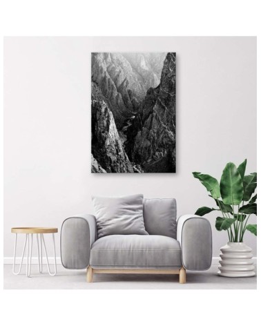 Leinwandbild - Schwarz-weiße Berglandschaft | Feeby