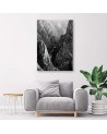 Canvas print - Black and white mountain landscape | FEEBY