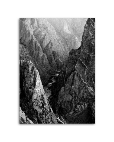 Leinwandbild - Schwarz-weiße Berglandschaft | Feeby