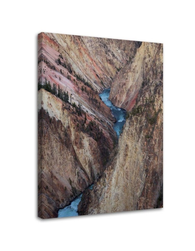 Modernes Wandbild - Rauschender Fluss zwischen den Felsen | Feeby