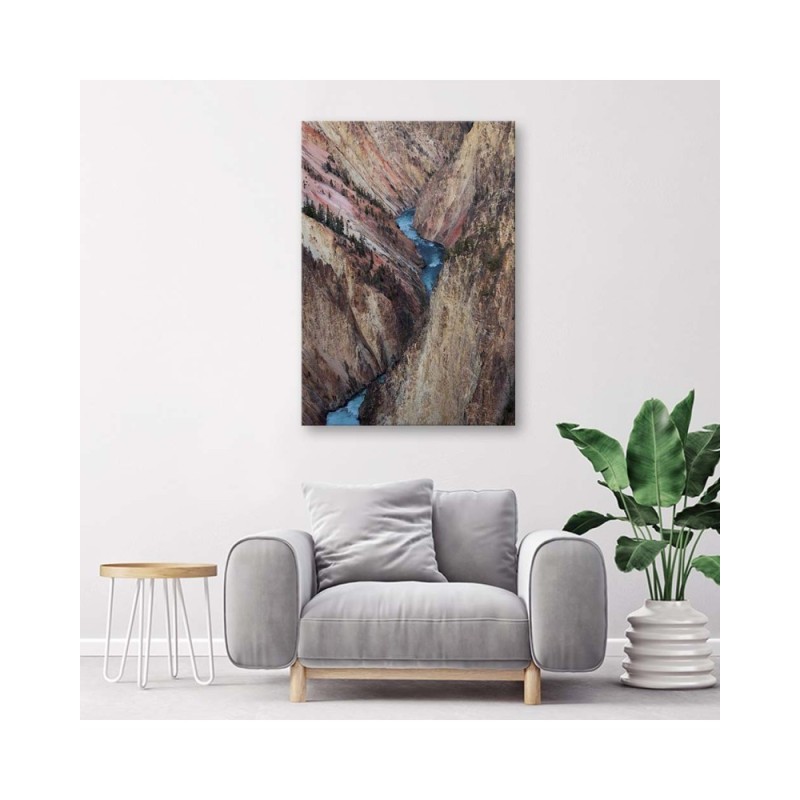 Modernes Wandbild - Rauschender Fluss zwischen den Felsen | Feeby