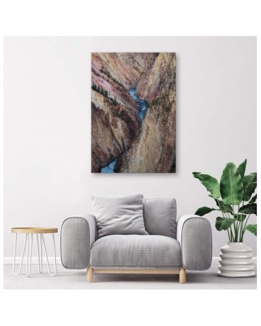 Modernes Wandbild - Rauschender Fluss zwischen den Felsen | Feeby