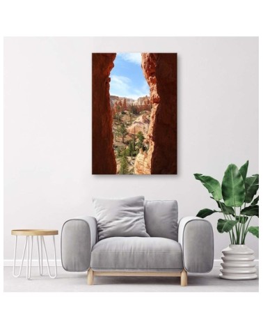 Bild auf Leinwand - Blick auf eine felsige Landschaft | Feeby