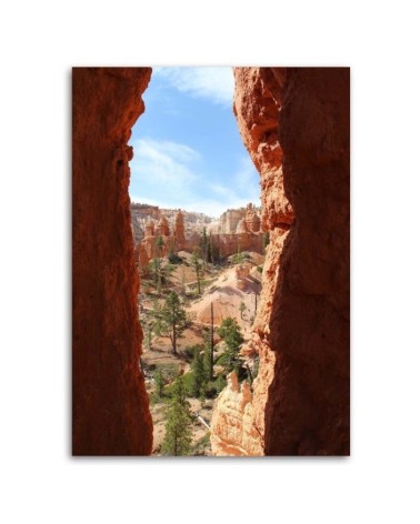 Bild auf Leinwand - Blick auf eine felsige Landschaft | Feeby