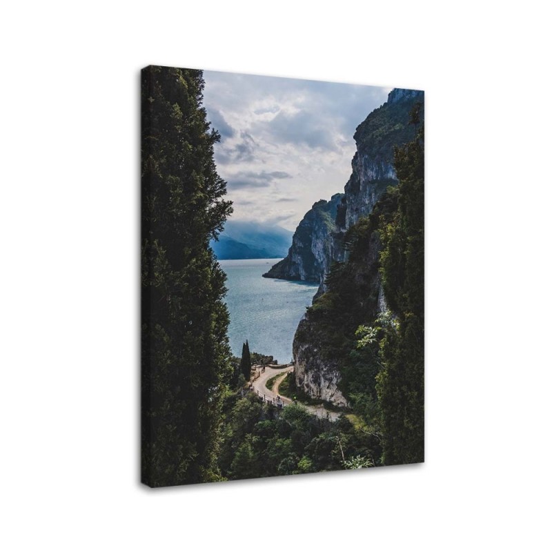 Leinwanddruck - See und Felsen | Feeby