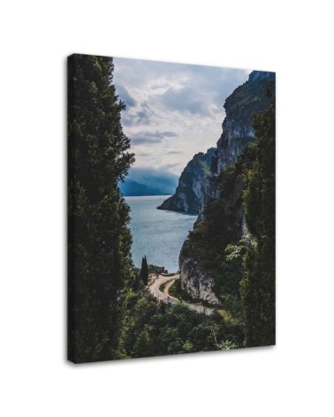 Canvas prints for living room - Lake and rocks view | FEEBY