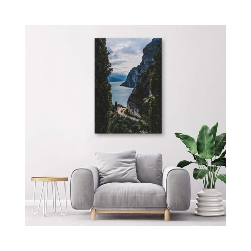 Leinwanddruck - See und Felsen | Feeby