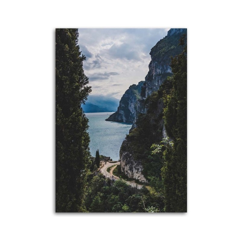 Leinwanddruck - See und Felsen | Feeby