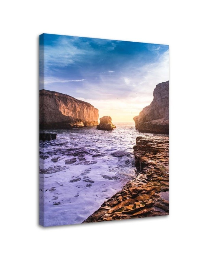 Bild auf Leinwand - Meer und Felsen | Feeby