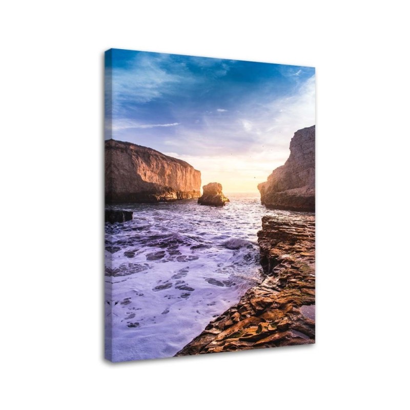 Bild auf Leinwand - Meer und Felsen | Feeby