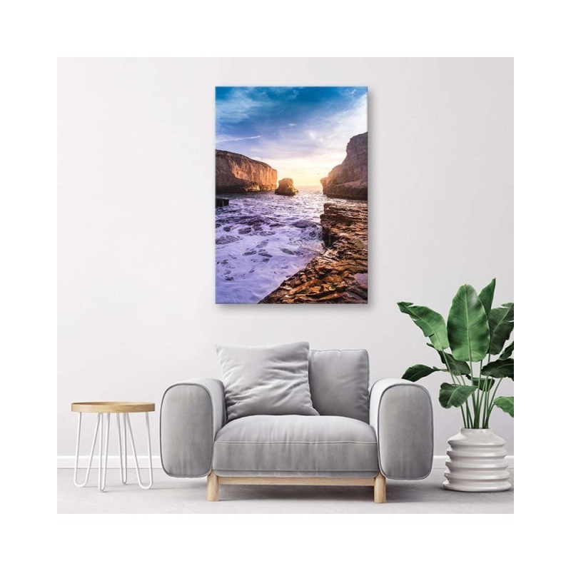 Bild auf Leinwand - Meer und Felsen | Feeby