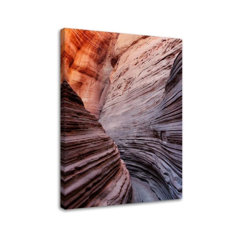 Leinwandbild - Zwischen den Felsen hindurch | Feeby