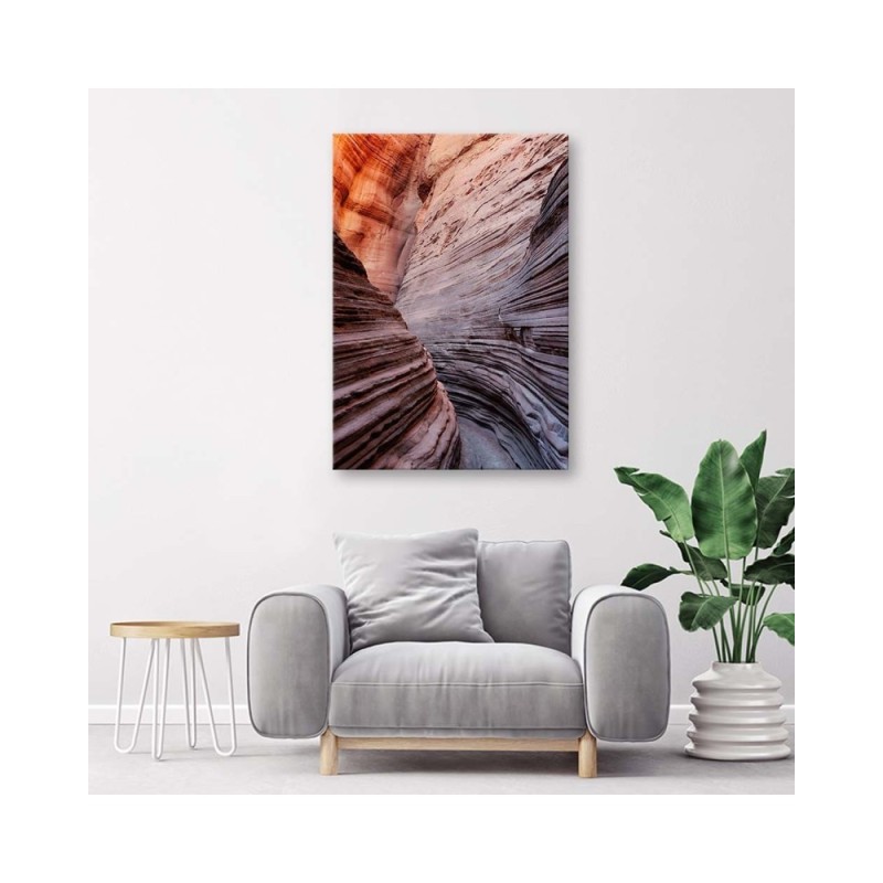 Leinwandbild - Zwischen den Felsen hindurch | Feeby