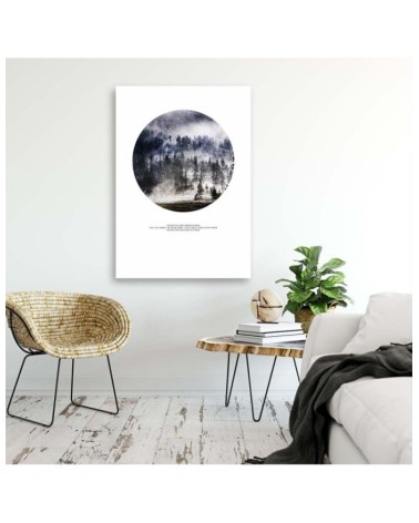Modernes Wandbild - Wald im Nebel | Feeby