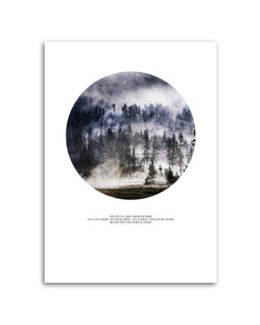 Modernes Wandbild - Wald im Nebel | Feeby