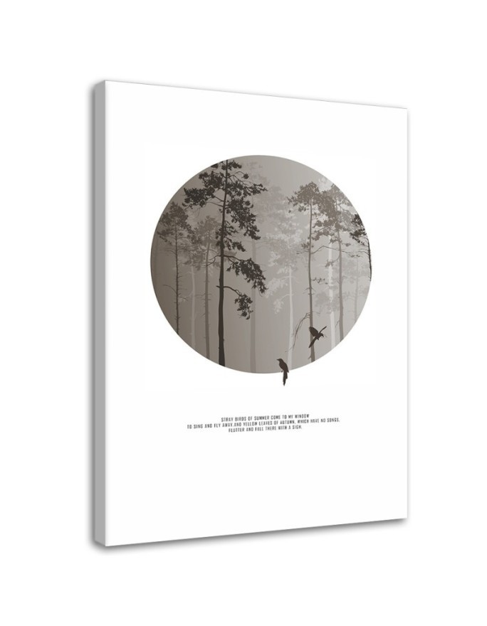 Bild auf Leinwand - Vögel im Wald | Feeby