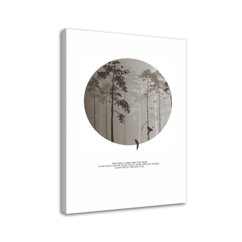Bild auf Leinwand - Vögel im Wald | Feeby